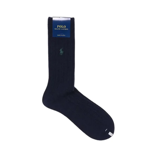 Cashmere Blend Cable Crew Socks