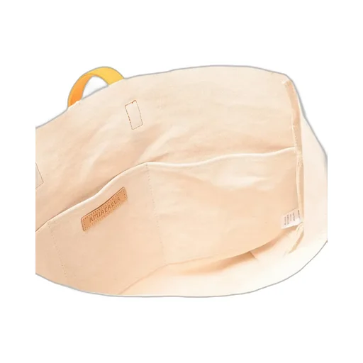 Washed Canvas 6Pockets Tote - 2Tone