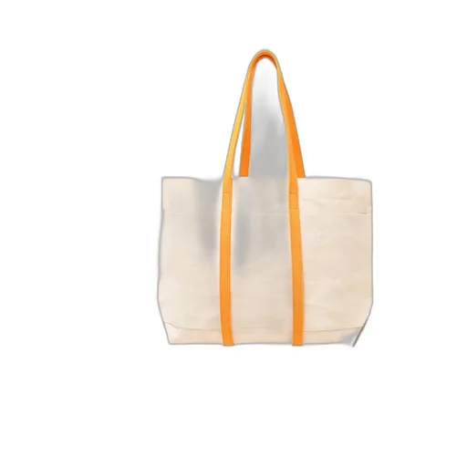 Washed Canvas 6Pockets Tote - 2Tone