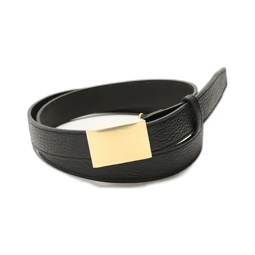 Shrink Leather Box Buckle Belt