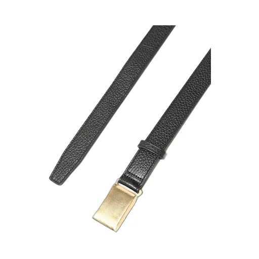 Shrink Leather Box Buckle Belt