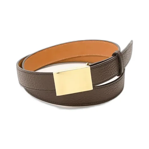 Shrink Leather Box Buckle Belt