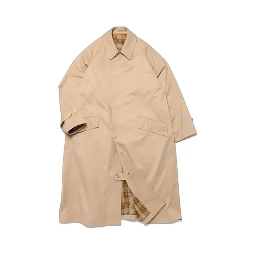 Finx Cotton Gaberdine Balmacaan Coat