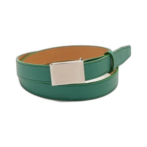 Shrink Leather Box Buckle Belt