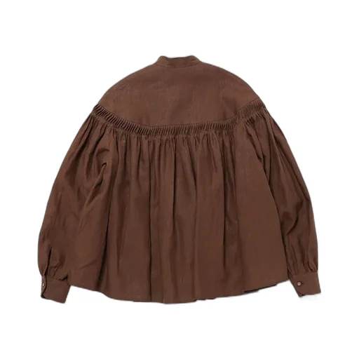 60/1 Linen Cambric Tucked Blouse