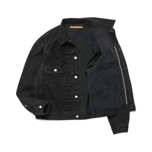 Selvage Black Denim Jacket Type2