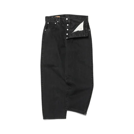 Selvage Black Denim Baggy Jeans