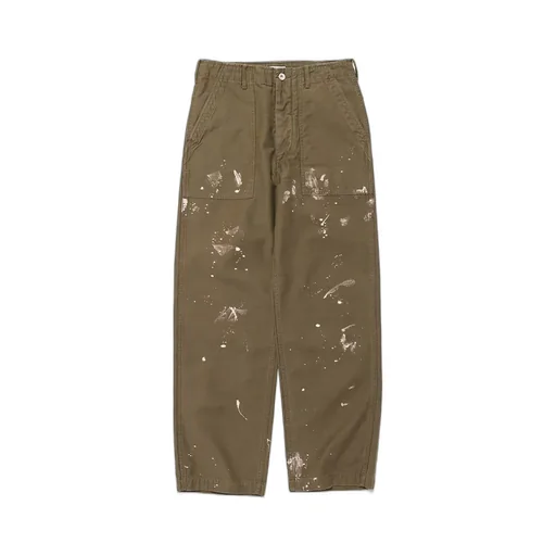 Washed Baggy Satin Bleached Baker Pants