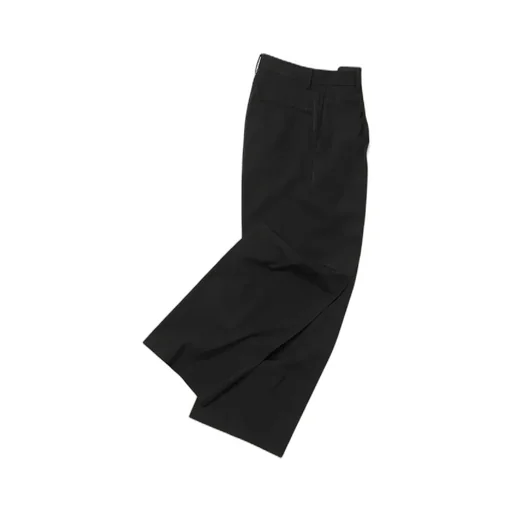 Light Wool Max Gabardine Two-Tuck Slacks