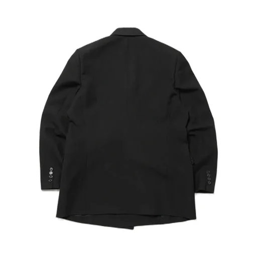 Wool Cotton Linen Ox Double-Breasted Jacket