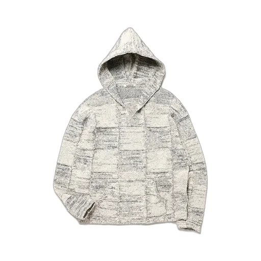 Structured Cotton Linen Panel Knit P/O Parka