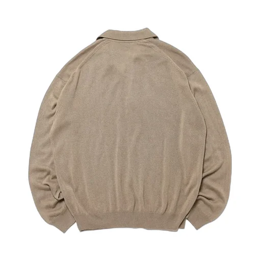 Super Fine Cashmere Silk Knit Skipper Polo