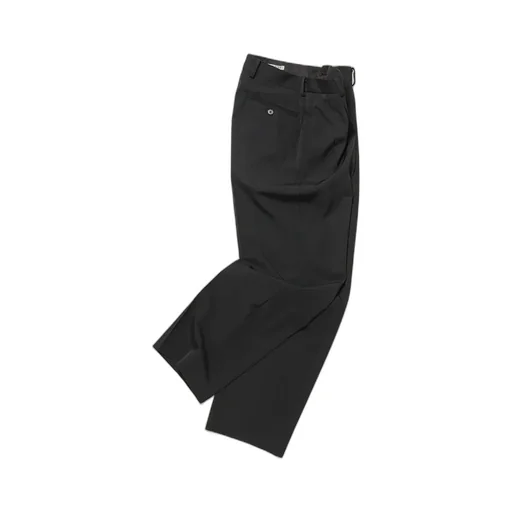 Light Wool Max Gabardine Two-Tuck Slacks