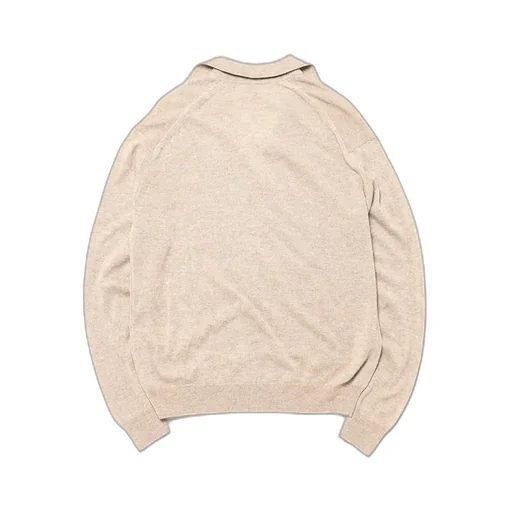 Super Fine Cashmere Silk Knit Skipper Polo