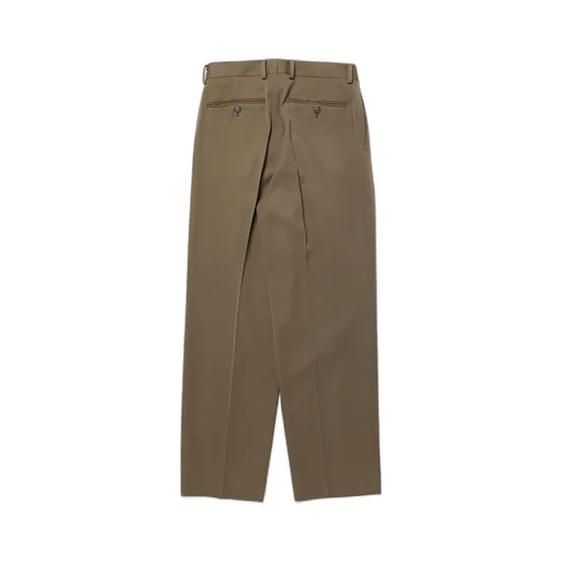 Light Wool Max Gabardine Two-Tuck Slacks