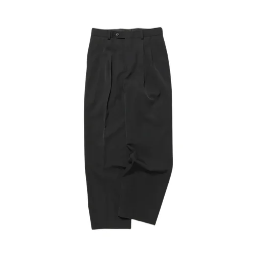 Light Wool Max Gabardine Two-Tuck Slacks