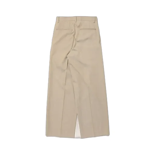 Light Wool Max Gabardine Two-Tuck Slacks