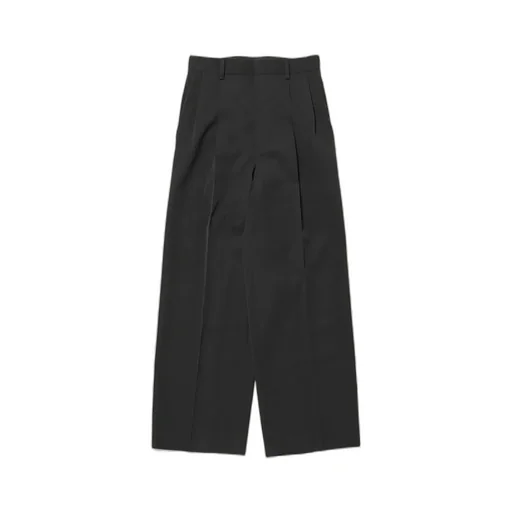 Light Wool Max Gabardine Two-Tuck Slacks