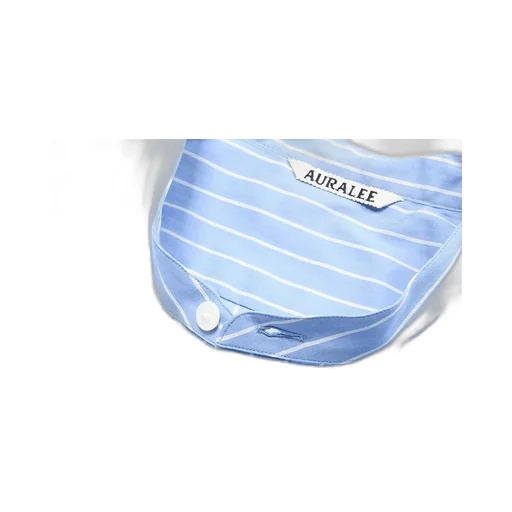 Cotton Silk Stripe Stand Collar Shirt