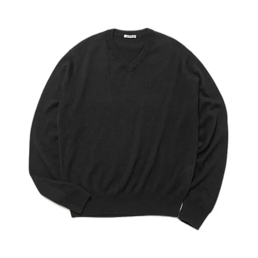 Super Fine Cashmere Silk Knit V-Neck P/O