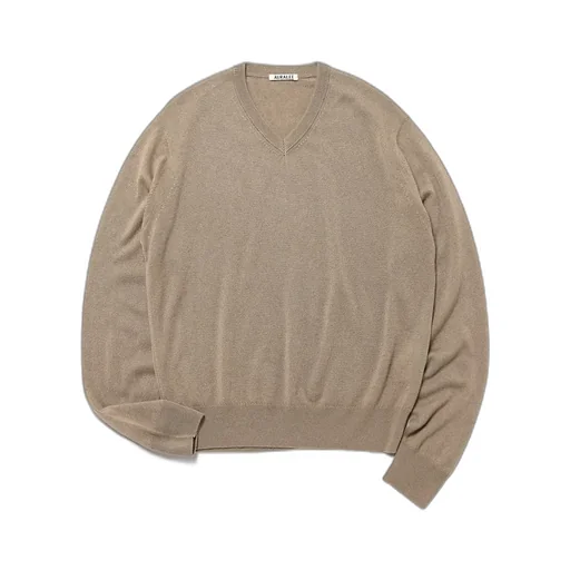Super Fine Cashmere Silk Knit V-Neck P/O