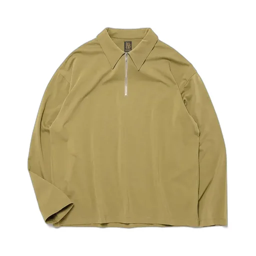 Men Utility Cotton Polo Half Zip