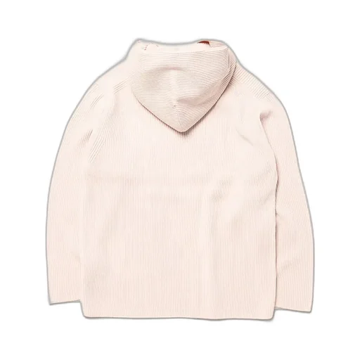 Men Solid Wool Rib Pull Parker