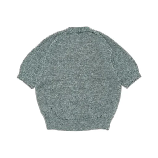 Women Washed High Count Linen Crew Neck Short Sleeve