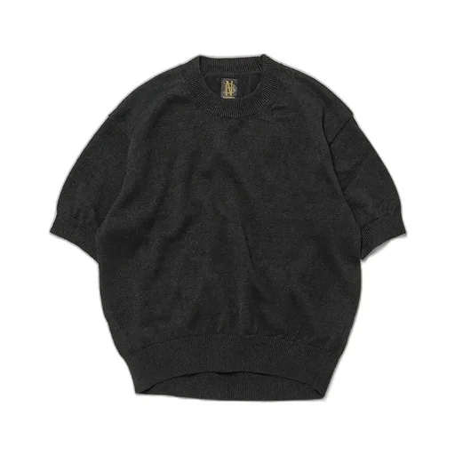 Washed High Count Linen Crew Neck Short Sleeve