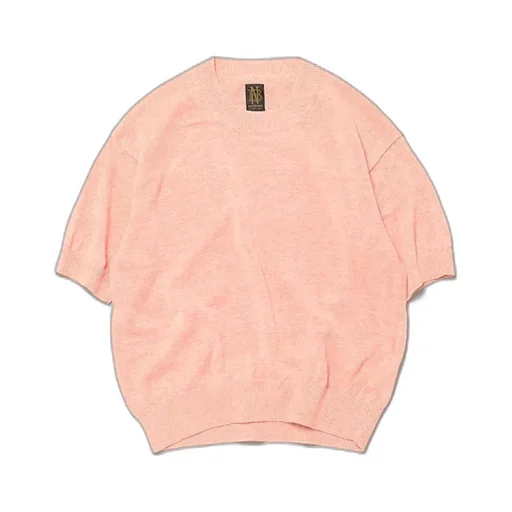 Washed High Count Linen Crew Neck Short Sleeve