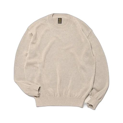 Men Washed High Count Linen Crew Neck