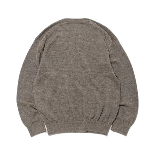 Men Washed High Count Linen Crew Neck
