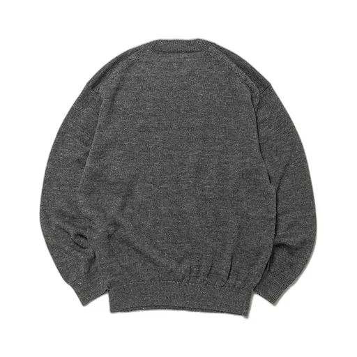 Men Washed High Count Linen Crew Neck