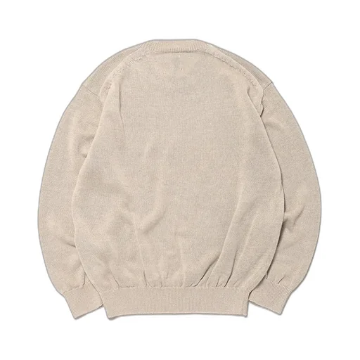 Men Washed High Count Linen Crew Neck