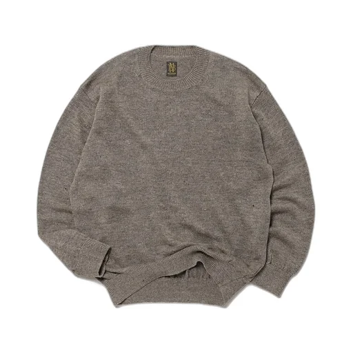 Men Washed High Count Linen Crew Neck