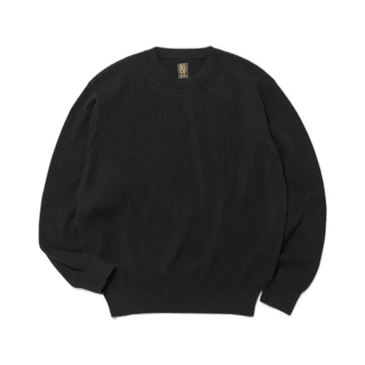 Men High Twist Cash Cotton Rib Crew Neck