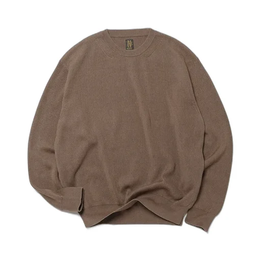Men High Twist Cash Cotton Rib Crew Neck