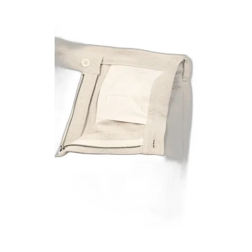 Ochiwata Linen Hopsack One Tuck Trousers