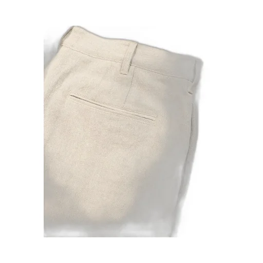 Ochiwata Linen Hopsack One Tuck Trousers