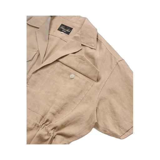 Linen Paper Broad Safari S/S Shirt