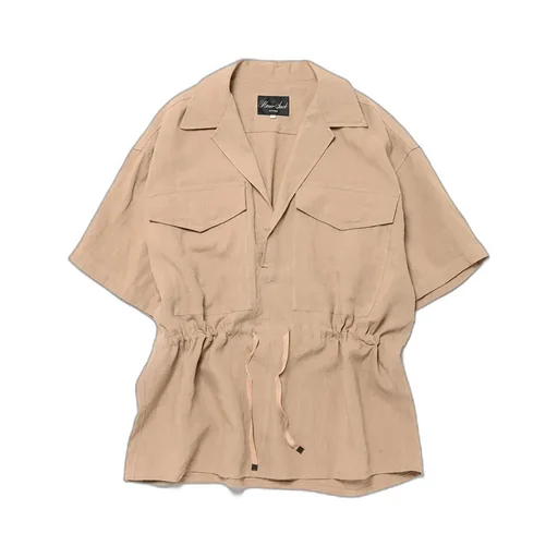 Linen Paper Broad Safari S/S Shirt
