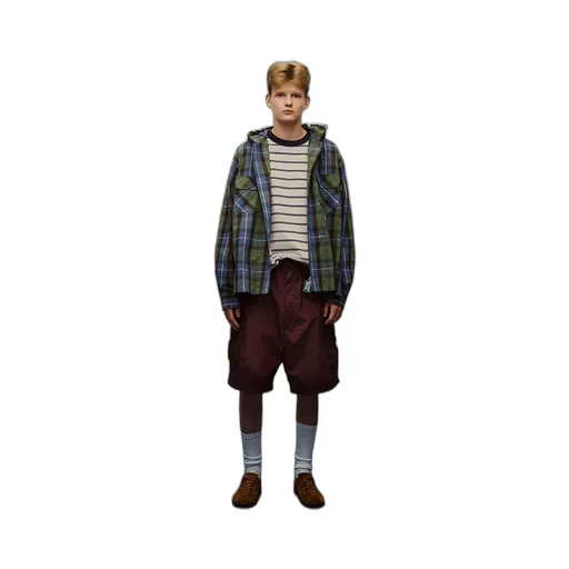 Plaid Hooded Shirt
