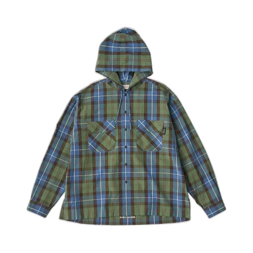 Plaid Hooded Shirt