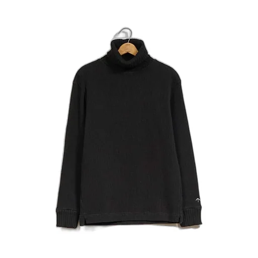 Turtle Neck - Waffle Black