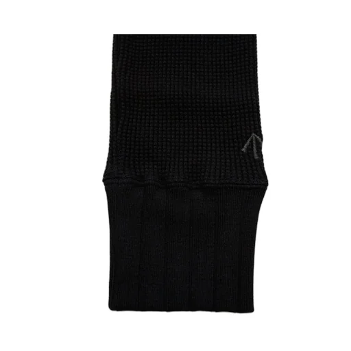 Turtle Neck Big Waffle - Black
