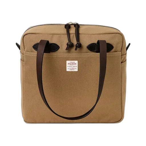 Rugged Twill Tote Bag With Zipper