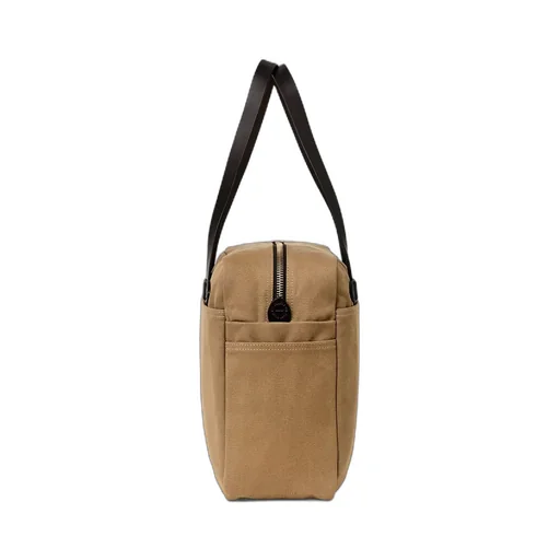 Rugged Twill Tote Bag With Zipper