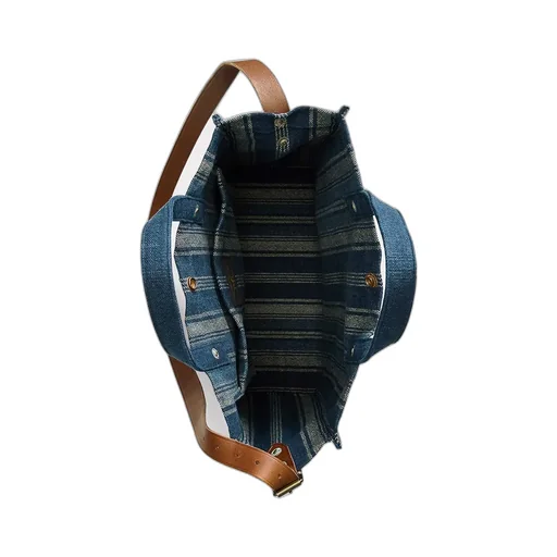 Handwoven Indigo Carpenter Tote