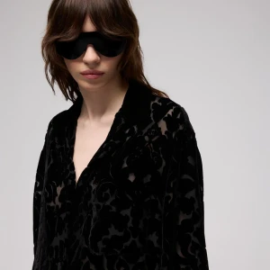 Floral Devoré Velour Shirt