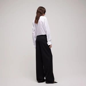 Cotton Poplin Shirt With Rouches